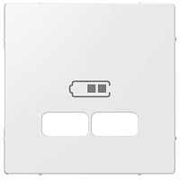 Лицевая панель Schneider Electric Merten System M для 2-м. розетки USB полярно белый картинка